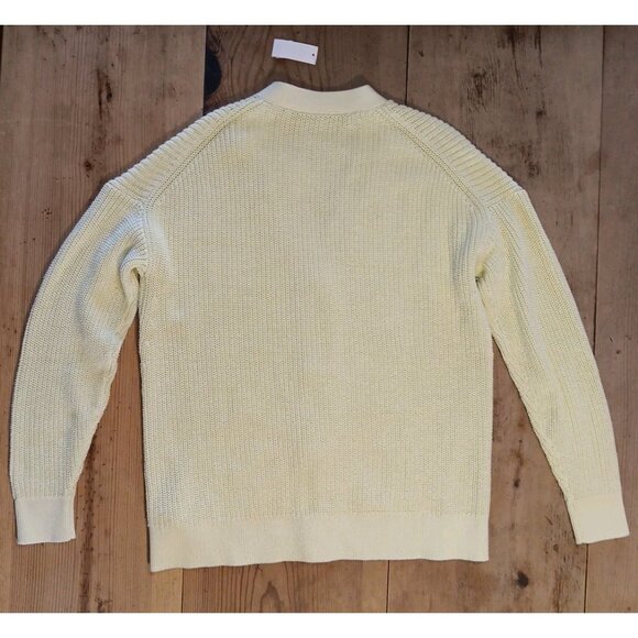 Haven Well Within Cardigan Women S Yellow 100% Organic Cotton Sweater Button NWT - Picture 2 of 7